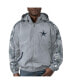 ფოტო #1 პროდუქტის Men's Silver Dallas Cowboys Throwback Thursday Night Lights Hoodie Full-Zip Jacket