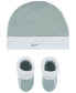 Baby Boys or Baby Girls Swoosh Hat and Booties, 2 Piece Set