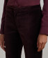 ფოტო #3 პროდუქტის Women's Stretch Velvet Straight-Leg Pants