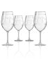 Fleur De Lis All Purpose Wine Glass 18Oz - Set Of 4 Glasses