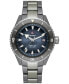 ფოტო #1 პროდუქტის Men's Swiss Automatic Captain Cook Diver Silver Ceramic Bracelet Watch 43mm
