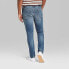 Фото #2 товара Men's Slim Fit Taper Jeans - Original Use Medium Blue 38x30