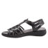 Фото #4 товара Softwalk Taft S1711-001 Womens Black Leather Strap Sandals Shoes 6