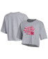ფოტო #1 პროდუქტის Women's Gray Nebraska Huskers Boyfriend Cropped T-shirt