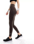 Фото #2 товара Nike Training One Dri-Fit high rise 7/8th leggings in baroque brown