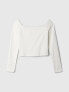 Фото #5 товара Modern Cropped Off-Shoulder T-Shirt