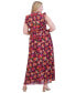 ფოტო #5 პროდუქტის Plus Size Printed Chiffon Ruffle Maxi Dress