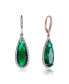 ფოტო #1 პროდუქტის Elegant Teardrop Shaped Earrings with A Cubic Zirconia Middle Stone