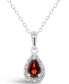 ფოტო #1 პროდუქტის Gemstone and Diamond Accent Pendant Necklace in Sterling Silver