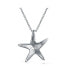 Фото #2 товара Nautical Pendant Blue Inlay Synthetic Opal Starfish Pendant Necklace For Women For Sterling Silver