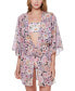 Фото #1 товара Sanctuary MULTI Petal Pusher Flutter-Sleeve Caftan Cover-Up Multi US X-Large