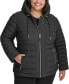 ფოტო #1 პროდუქტის Plus Size Hooded Packable Puffer Coat, Created for Macy's