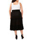 Plus Size Pull-On Tiered Midi Skirt