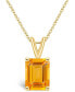 ფოტო #1 პროდუქტის Citrine (3-1/7 ct. t.w.) Pendant Necklace in 14K White Gold or 14K Yellow Gold