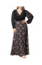 ფოტო #1 პროდუქტის Plus Size Mon Tresor Long Sleeve Lace Evening Gown