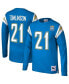 Фото #2 товара Men's Ladainian Tomlinson Powder Blue San Diego Chargers 2009 Retired Player Name and Number Long Sleeve T-shirt