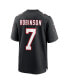 Фото #3 товара Men's Bijan Robinson Black Atlanta Falcons 2023 NFL Draft First Round Pick Throwback Game Jersey