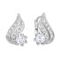 Beautiful white gold earrings with zircons 239 001 00529 07