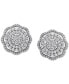 ფოტო #3 პროდუქტის Diamond Cluster Scalloped Stud Earrings (1 ct. t.w.) in 10k White Gold