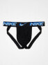 Фото #3 товара Nike Dri-Fit 3 pack microfibre jock straps in black, green and pink