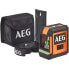 Фото #1 товара AEG Lasermessung CLG220-B, Reichweite 20 m, grner Laser, 2 Linien, mit 1 Adapter, 2 AA Batterien, 1 Aufbewahrungstasche, Klettband