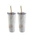 24 oz Insulated Straw Tumblers Set, 2 Piece