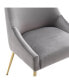 Фото #24 товара Upholstered Performance Velvet Accent Chair With Metal Leg (Set of 2)