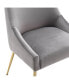 Upholstered Performance Velvet Accent Chair With Metal Leg (Set of 2)