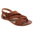 Softwalk Tieli S2109-236 Womens Brown Leather Strap Sandals Shoes