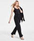 ფოტო #8 პროდუქტის Women's Pleat Front Wide Leg Pants