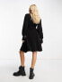 Фото #2 товара Urban Revivo long sleeve mini dress in black