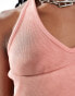 Фото #3 товара COLLUSION wash halter summer top in pink