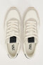 Contrast leather running trainers