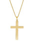 Фото #1 товара Macy's polished Cross Pendant Necklace in 14k Gold
