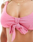 Peek & Beau Fuller Bust bikini top in textured pink