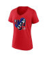 Women's Red Team USA Painting Paris 2024 Olympics V-Neck T-Shirt Красный, S - фото #3