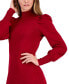 Women's Puff-Sleeve Mini Sweater Dress