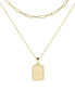 14K Gold Plated Willow Initial Layering Necklace Set