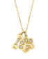 ფოტო #3 პროდუქტის EFFY® Diamond Dog Paw & Bone 16" Pendant Necklace (1/20 ct. t.w.) in 14k Gold