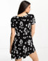 ASOS DESIGN 2 in 1 overlay playsuit in mixed floral print