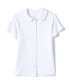 ფოტო #1 პროდუქტის Girls School Uniform Short Sleeve Button Front Peter Pan Collar Knit Shirt