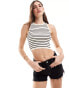 Фото #1 товара Vero Moda sleevess striped vest top in mono