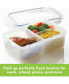 Easy Essentials On the Go Meals Divided Rectangular Food Storage Containers, 34-Ounce, Set of 3