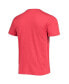 ფოტო #3 პროდუქტის Men's Red Los Angeles Angels Hand-Drawn Logo Tri-Blend T-shirt