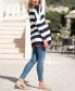 Women's Bold Stripe Cotton Knit Maternity and Nursing Sweater