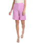 Фото #2 товара Lafayette 148 New York Ryerson Silk & Linen-Blend Bermuda Short Women's Pink 2