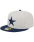 Фото #2 товара Men's Khaki, Navy Dallas Cowboys Super Bowl Champions Patch 59FIFTY Fitted Hat