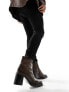 Фото #7 товара ASOS DESIGN heeled chelsea boot with angled toe in brown leather