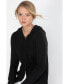 ფოტო #3 პროდუქტის Women's 100% Pure Cashmere Long Sleeve Zip Hoodie Cardigan Sweater (1573, Petal Pink, Medium )