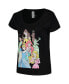 Фото #2 товара Women's Black Disney Princess Graphic Scoop Neck T-shirt